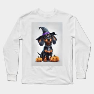 Dachshund Puppy Halloween Long Sleeve T-Shirt